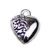 Pendant. Fashion Zinc Alloy jewelry findings.Heart 12x9mm. Sold by KG