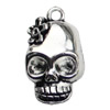 Pendant. Fashion Zinc Alloy jewelry findings. Skeleton 21x12mm. Sold by KG

