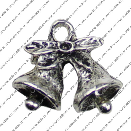 Pendant. Fashion Zinc Alloy jewelry findings. Small bell 25x16mm. Sold by KG