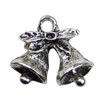 Pendant. Fashion Zinc Alloy jewelry findings. Small bell 25x16mm. Sold by KG
