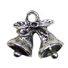 Pendant. Fashion Zinc Alloy jewelry findings. Small bell 25x16mm. Sold by KG