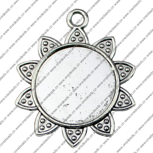 Zinc Alloy Cabochon Settings. Fashion Jewelry Findings.45x37mm Inner dia 25mm. Sold by KG