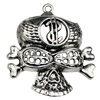 Pendant. Fashion Zinc Alloy jewelry findings. Skeleton 61x55mm. Sold by KG
