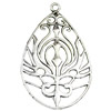 Pendant. Fashion Zinc Alloy jewelry findings. 64x40mm. Sold by KG
