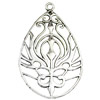 Pendant. Fashion Zinc Alloy jewelry findings. 64x40mm. Sold by KG