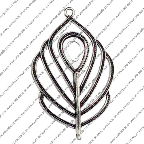 Pendant. Fashion Zinc Alloy jewelry findings. 61x39mm. Sold by KG