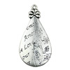 Pendant. Fashion Zinc Alloy jewelry findings. 49x24mm. Sold by KG