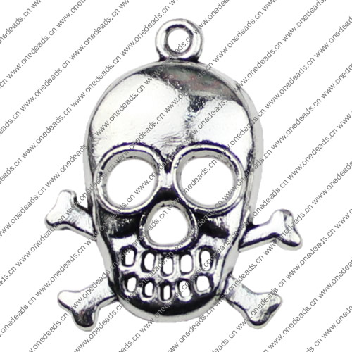 Pendant. Fashion Zinc Alloy jewelry findings. Skeleton 25x21mm. Sold by KG