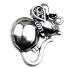 Pendant. Fashion Zinc Alloy jewelry findings. Animal 28x23mm. Sold by KG