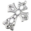 Pendant. Fashion Zinc Alloy jewelry findings. Cross 66x47mm. Sold by KG
