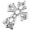 Pendant. Fashion Zinc Alloy jewelry findings. Cross 66x47mm. Sold by KG