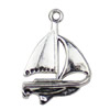 Pendant. Fashion Zinc Alloy jewelry findings.Sailing boat 24x17mm. Sold by KG
