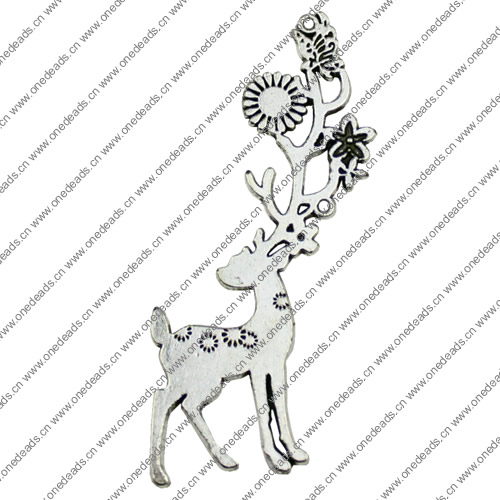 Pendant. Fashion Zinc Alloy jewelry findings.Animal 71x21mm. Sold by KG