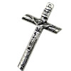 Pendant. Fashion Zinc Alloy jewelry findings.Cross 55x30mm. Sold by KG
