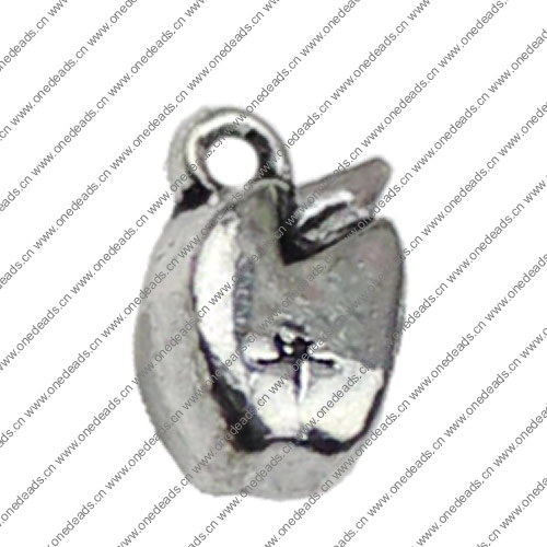 Pendant. Fashion Zinc Alloy jewelry findings.Fruit 11x7.5mm. Sold by KG