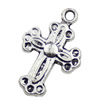 Pendant. Fashion Zinc Alloy jewelry findings.Cross 26.5x18mm. Sold by KG
