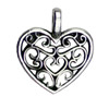 Pendant. Fashion Zinc Alloy jewelry findings.Heart 16x15mm. Sold by KG
