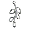 Pendant. Fashion Zinc Alloy jewelry findings.Leaf 20x41mm. Sold by KG