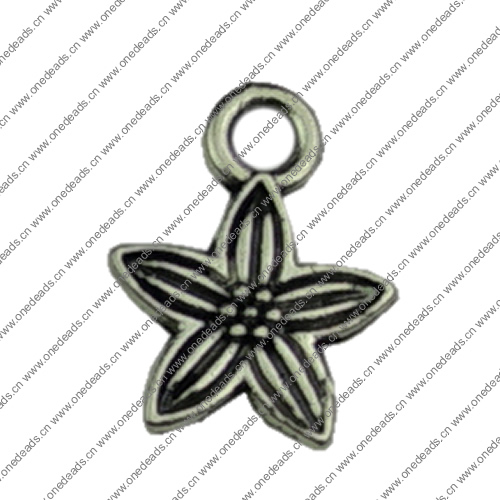 Pendant. Fashion Zinc Alloy jewelry findings.Flower 10x13mm. Sold by KG