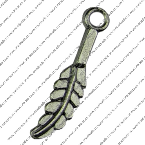 Pendant. Fashion Zinc Alloy jewelry findings.Leaf 4x15mm. Sold by KG