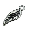 Pendant. Fashion Zinc Alloy jewelry findings.Leaf 6x20mm. Sold by KG
