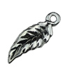 Pendant. Fashion Zinc Alloy jewelry findings.Leaf 6x20mm. Sold by KG