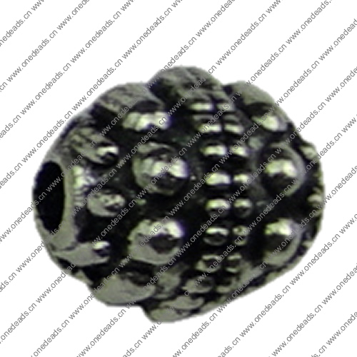 Beads. Fashion Zinc Alloy jewelry findings.7.3x6.5mm. Hole size:2mm. Sold by KG