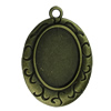 Zinc Alloy Cabochon Settings. Fashion Jewelry Findings.30x42mm Inner dia 18x25mm. Sold by KG
