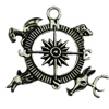 Pendant. Fashion Zinc Alloy jewelry findings.Compass 36x33mm. Sold by KG
