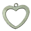 Pendant. Fashion Zinc Alloy jewelry findings.Heart 32x38mm. Sold by KG
