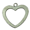 Pendant. Fashion Zinc Alloy jewelry findings.Heart 32x38mm. Sold by KG