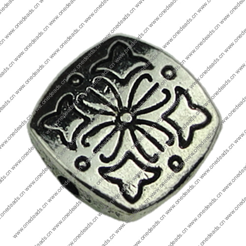 Beads. Fashion Zinc Alloy jewelry findings.10x10mm. Hole size:1mm. Sold by KG