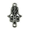 Pendant. Fashion Zinc Alloy jewelry findings.Hand 12x22mm. Sold by KG