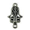 Pendant. Fashion Zinc Alloy jewelry findings.Hand 12x22mm. Sold by KG
