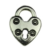 Pendant. Fashion Zinc Alloy jewelry findings.Heart 15x20mm. Sold by KG 