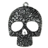 Pendant. Fashion Zinc Alloy jewelry findings.Skeleton 50x65mm. Sold by KG