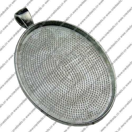 Zinc Alloy Cabochon Settings. Fashion Jewelry Findings. 23x50mm Inner dia 30x40mm. Sold by KG