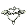 Connector. Fashion Zinc Alloy Jewelry Findings.Heart 28x40mm. Sold by KG  
