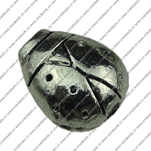Beads. Fashion Zinc Alloy jewelry findings.11x10mm. Hole size:2mm. Sold by KG