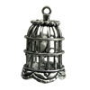 Pendant. Fashion Zinc Alloy jewelry findings.Birdcage 25x43mm. Sold by KG