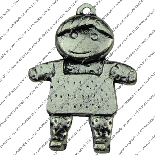 Pendant. Fashion Zinc Alloy jewelry findings.People 28x20mm. Sold by KG