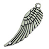 Pendant. Fashion Zinc Alloy jewelry findings.Plume 9x30mm. Sold by KG
