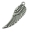 Pendant. Fashion Zinc Alloy jewelry findings.Plume 9x30mm. Sold by KG