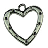 Pendant. Fashion Zinc Alloy jewelry findings.Heart 22x25mm. Sold by KG
