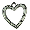 Pendant. Fashion Zinc Alloy jewelry findings.Heart 22x25mm. Sold by KG