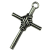 Pendant. Fashion Zinc Alloy jewelry findings.Cross 25x40mm. Sold by KG