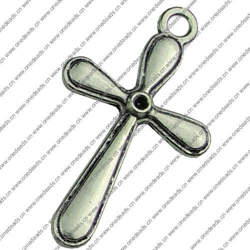 Pendant. Fashion Zinc Alloy jewelry findings.Cross 18x31m. Sold by KG