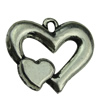 Pendant. Fashion Zinc Alloy jewelry findings.Heart 33x25m. Sold by KG

