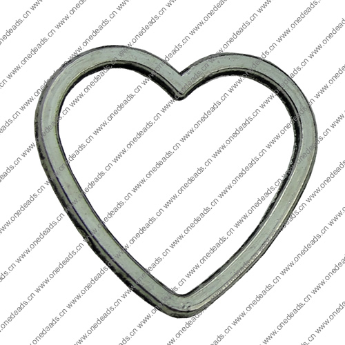 Pendant. Fashion Zinc Alloy jewelry findings.Heart 25x24m. Sold by KG