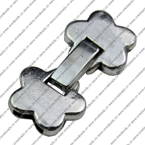 Clasps. Fashion Zinc Alloy Jewelry Findings.17x17mm. Hole:8x1.8mm. Sold by KG